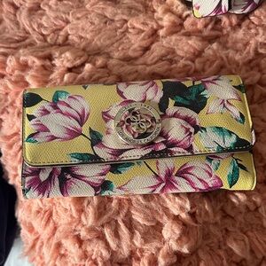 Guess Yellow Floral Wallet